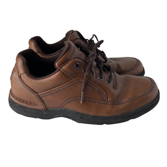 Rockport Mens Brown Leather Lace-Up Shoes Size 10M Durable Casual Footwear - Picture 5 of 11